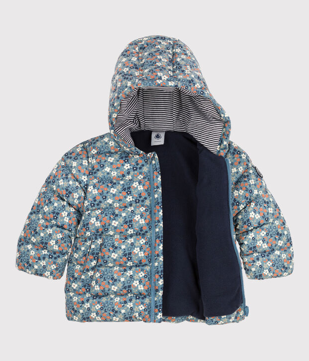 Babies' Recycled Patterned Parka blue/multicolor