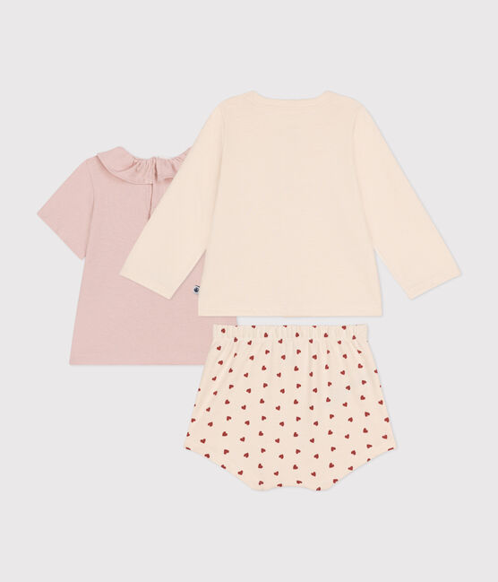 Babies' Lightweight Jersey Outfit - 3-Piece Set AVALANCHE white/MULTICO