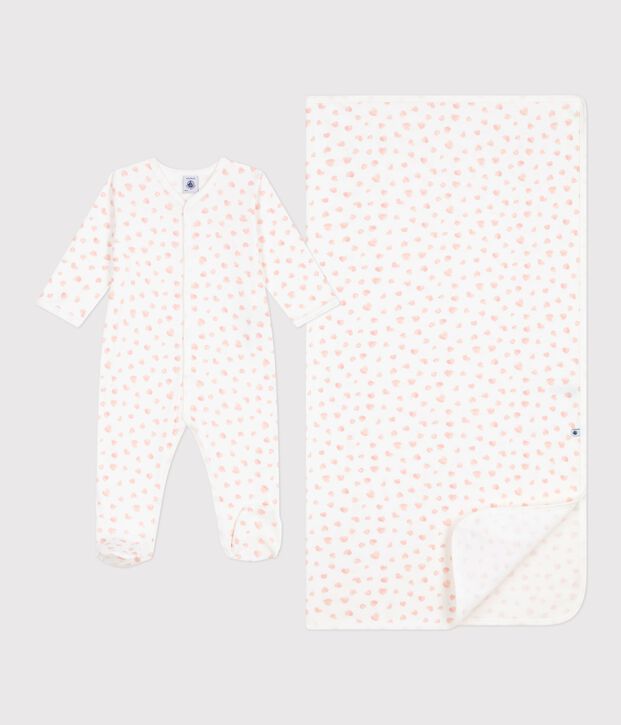 Babies' floral-print cotton gift set multicolor