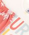 Girls' Pink Hawaiian Cotton Short Pyjamas MARSHMALLOW white/PAPAYE