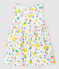 Baby Girls' Short-Sleeved Poplin Dress MARSHMALLOW white/MULTICO white
