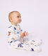 Babies' printed brushed fleece dog print pyjama suit