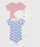 Babies' short-sleeved floral cotton bodies - 3-pack variante 1