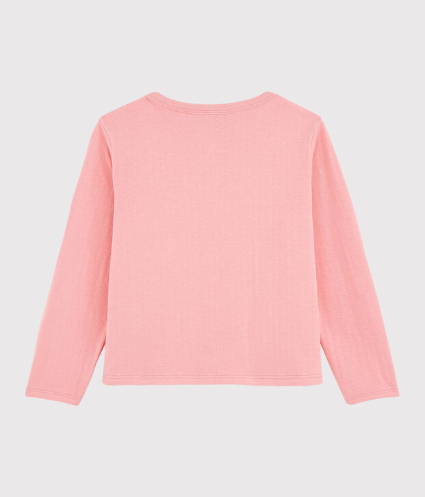 Girls' Tube Knit Cardigan pink