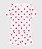 Women's Heart Themed Cotton Short Pyjamas white/red