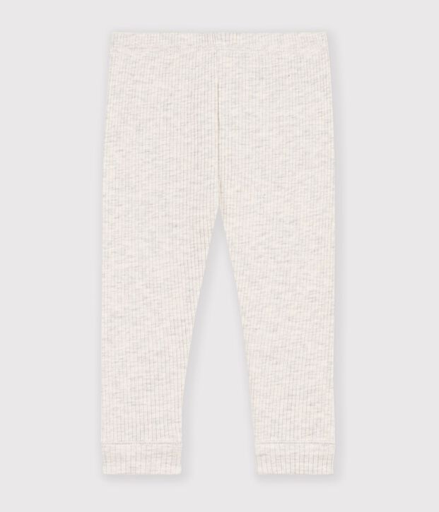 Babies' plain cotton leggings MONTELIMAR CHINE