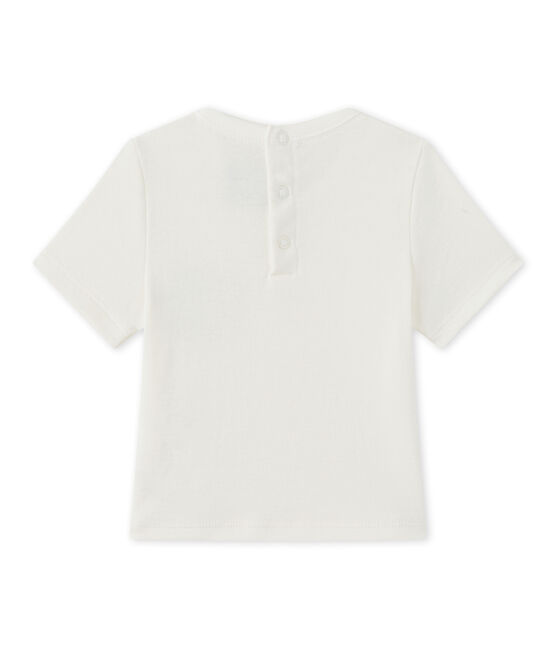 Baby boy's plain T-shirt MARSHMALLOW white