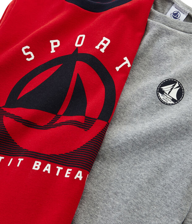 Boys' Plain and Screen Printed T-Shirts - 2-Piece Set multicolor