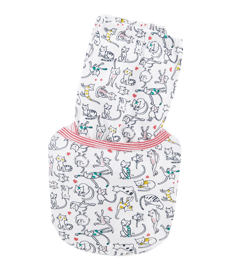 Girls' Ribbed Pyjamas white/multicolor