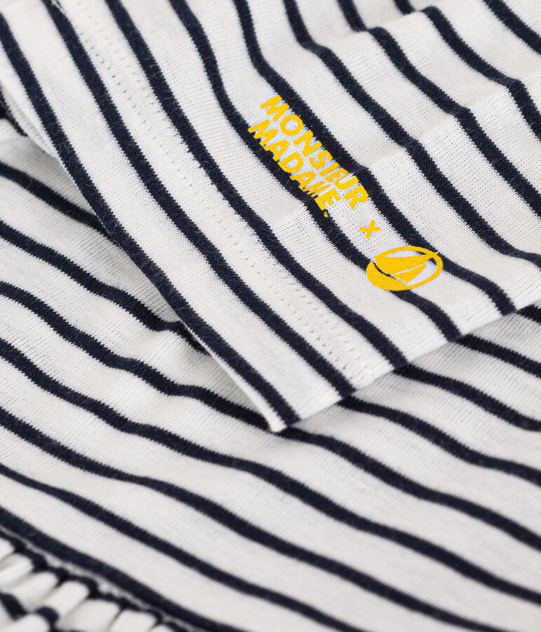 Girls' cotton Mr. Men and Little Miss dress white/blue