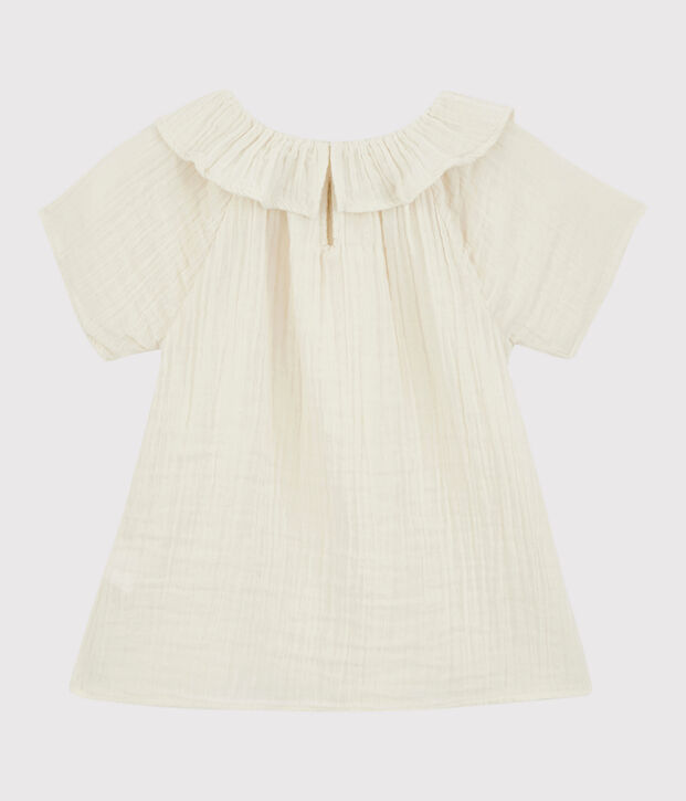 Girls' Organic Cotton Gauze Blouse white
