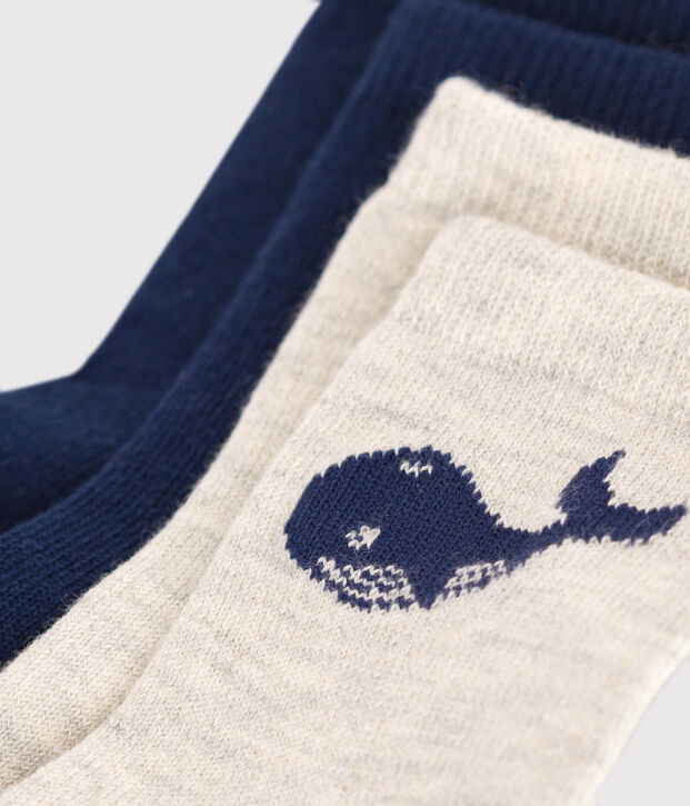 Babies' Whale Cotton Socks - 2-Pack multicolor