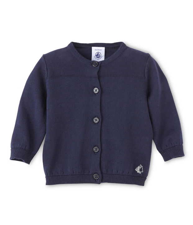 Baby girl's cotton cardigan blue