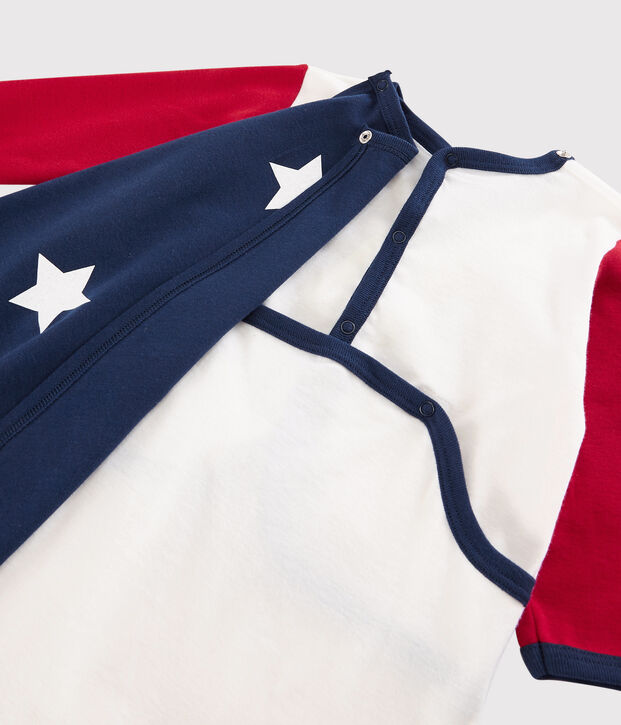 Super Babies' Cotton Fancy Dress Sleepsuit red/white