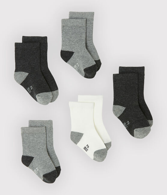 Baby Boys' Basic Socks - 5-Piece Set CITY CHINE grey