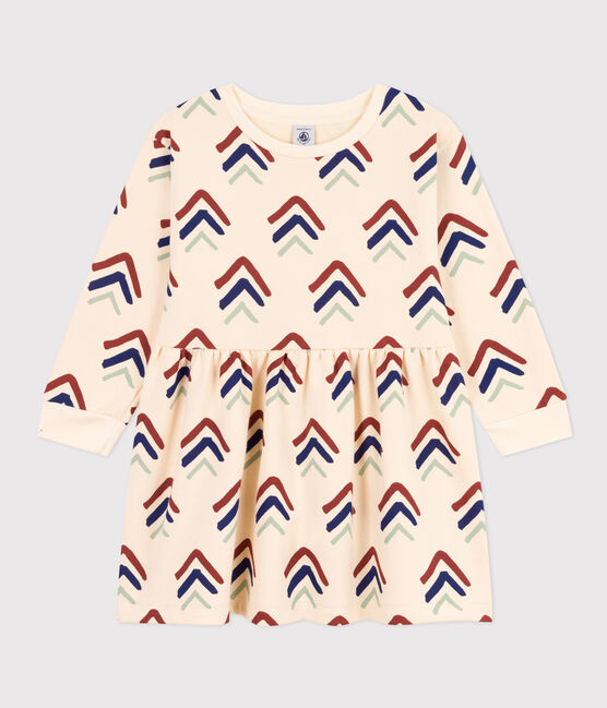 Girls' Printed Long-Sleeved Fleece Dress AVALANCHE+INCOGNITO /MULTICO