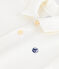 Children's plain short-sleeved cotton polo shirt MARSHMALLOW white