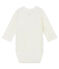 Newborn baby's long sleeved bodysuit MARSHMALLOW white