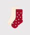 Babies' Cotton Jersey Heart Patterned Socks - 2-Pack variante 2