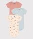 Short-Sleeved Animal Themed Cotton Bodysuits - 3-Pack