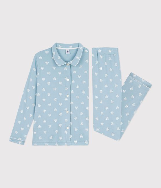 Women's buttoned printed cotton pyjamas MIMI /ECUME