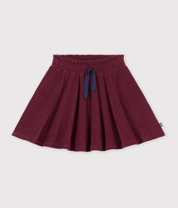 Children's short plain cotton skater skirt TRUFFE