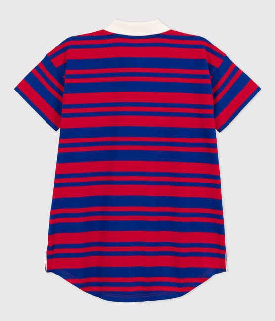 Girls' Striped Short-Sleeved Cotton Dress PERSE /PEPS