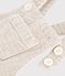 Babies' long-leg dungarees in plain corduroy Ecru