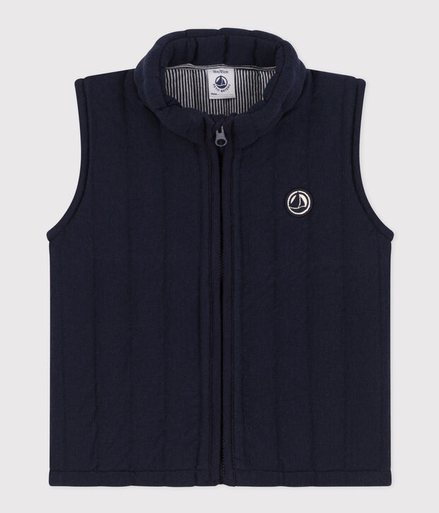 Babies' Unisex Quilted Tube Knit Bodywarmer blue