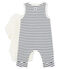 Babies' Ribbed Clothing - 2-Piece Set MARSHMALLOW white/SMOKING blue