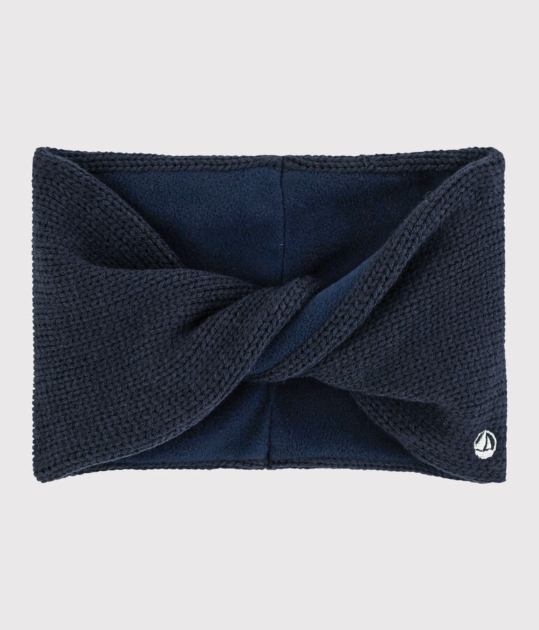 Unisex Cabled Snood blue