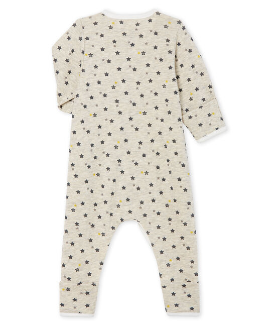 Baby Boys' Long Wool/Cotton Jumpsuit MONTELIMAR beige/MULTICO white