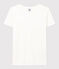 Women's Straight long-sleeved V-necked fine jersey T-shirt ECUME white