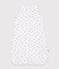 Babies' 1.5 TOG cloud print cotton sleeping bag MARSHMALLOW white/MULTICO white