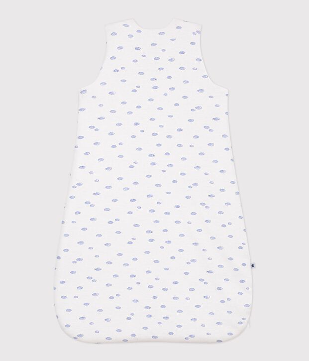 Babies' 1.5 TOG cloud print cotton sleeping bag white/multicolor