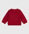 Wool and cotton knit jumper for babies CORRIDA red