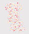 Children's Short Pyjamas in Floral Print Cotton MARSHMALLOW white/MULTICO white