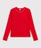 Women's plain cotton cardigan red