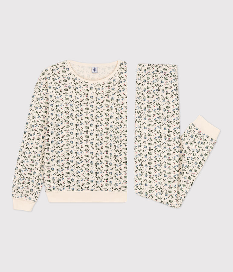 Women's Cotton Pyjamas Ecru/blue/multicolor