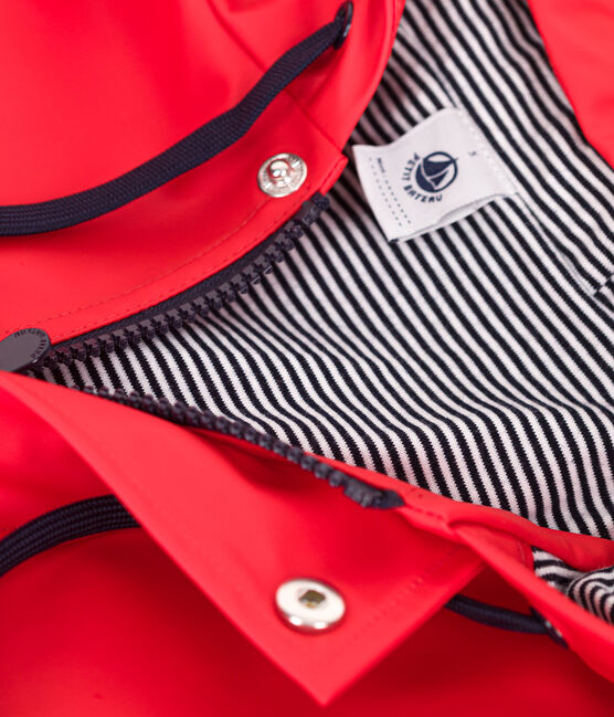 Iconic raincoat for men or women SPICY red