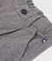 Children's pleated cotton flannel trousers grey
