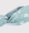 Girls' hairband in floral-print poplin PAUL blue/MARSHMALLOW white