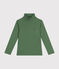 Cotton roll neck top for girls or boys PALMERAIE green