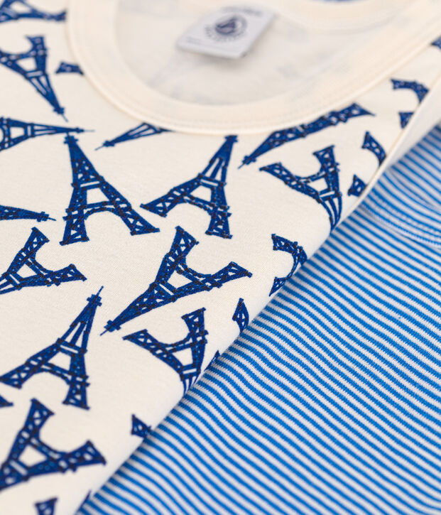 Children's Paris-themed cotton tank tops multicolor