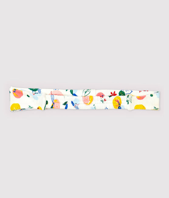 Girls' Cotton Hairband MARSHMALLOW white/MULTICO white