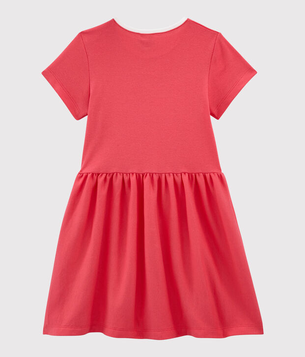 Girls' Short-Sleeved Cotton Dress pink