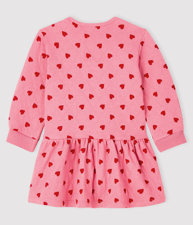 Baby girl's long-sleeved dress pink/red