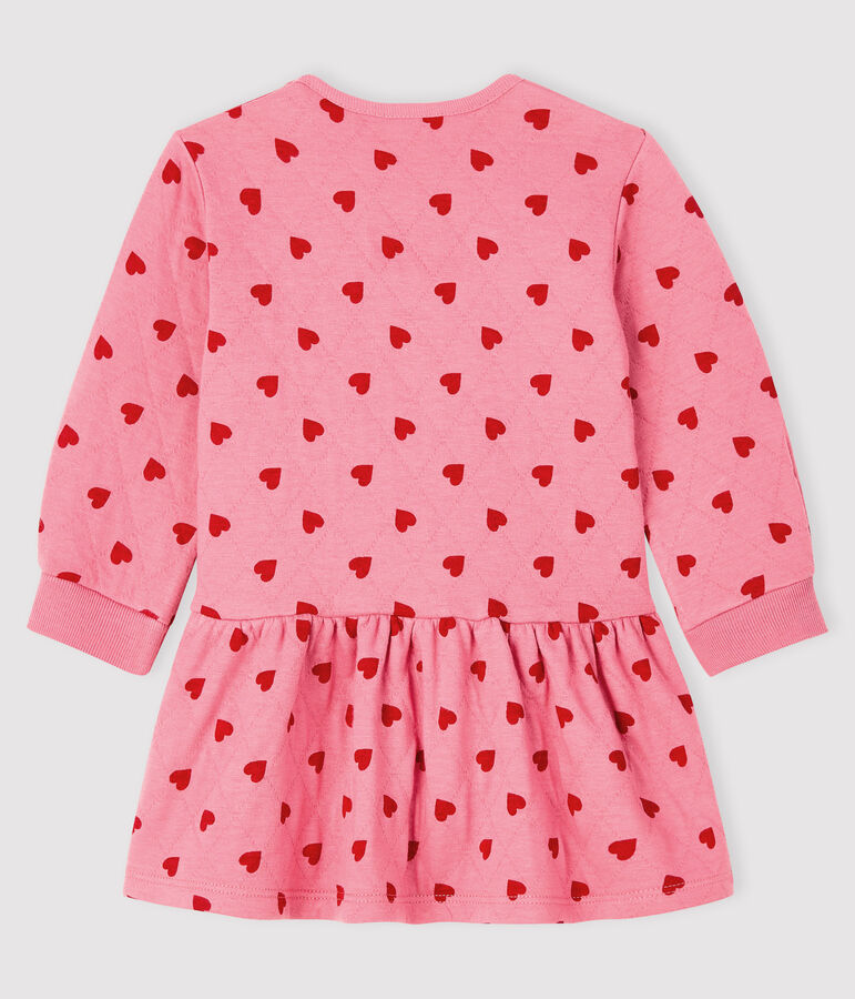 Baby girl's long-sleeved dress pink/red