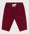 Babies' plain corduroy trousers AMARANTE