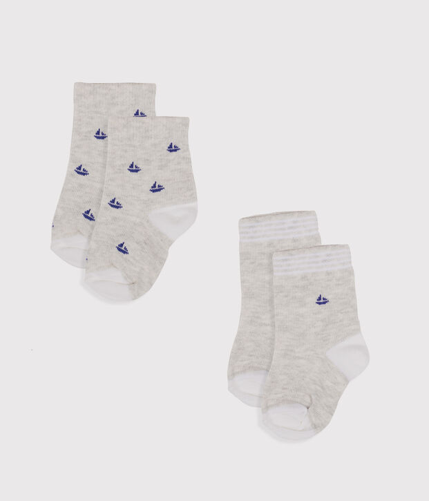 Pack of 2 pairs of baby socks multicolor